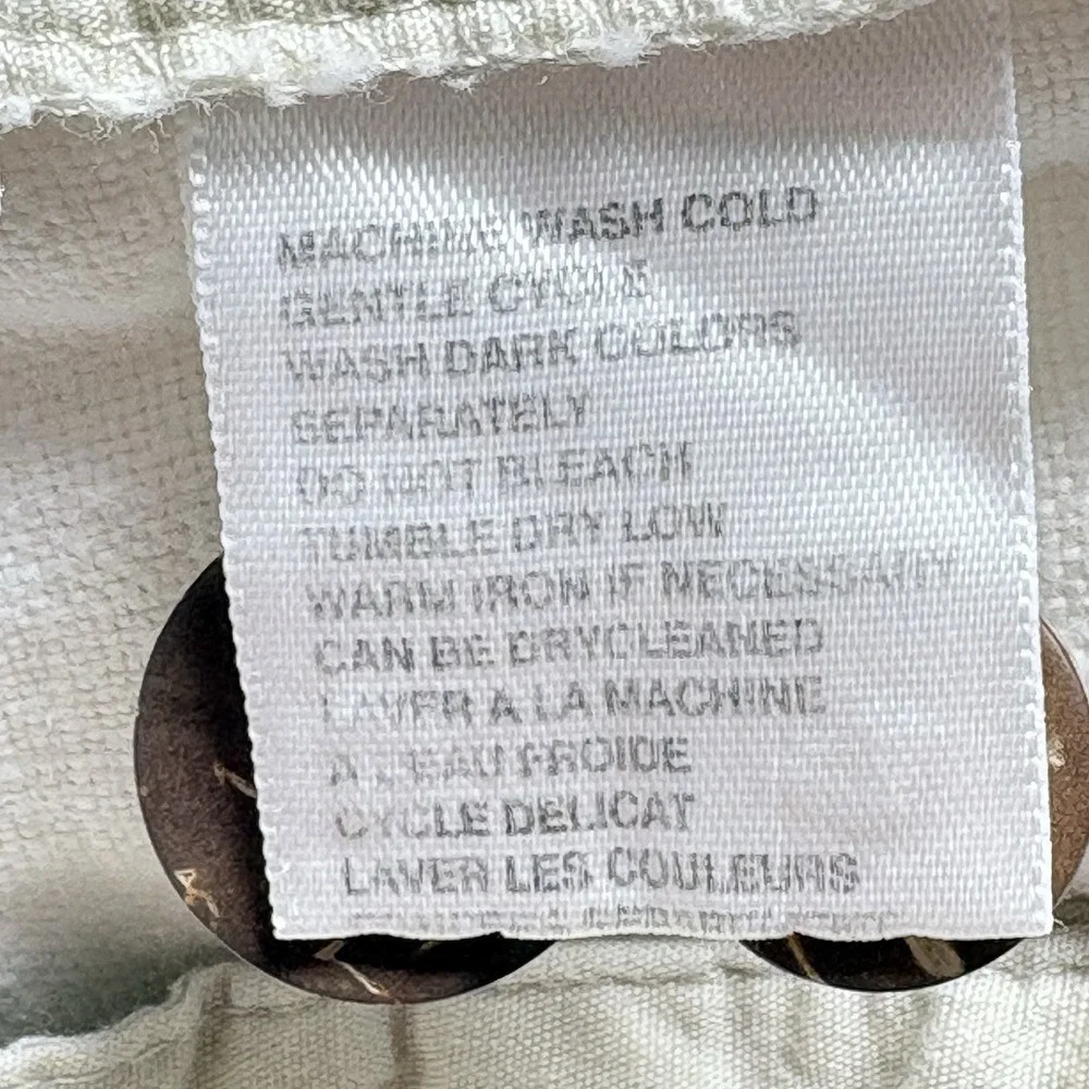 TOMMY BAHAMA Men Relax Fit Linen Straight Pants Sz 35 Ivory Travel Vacation 1A-4